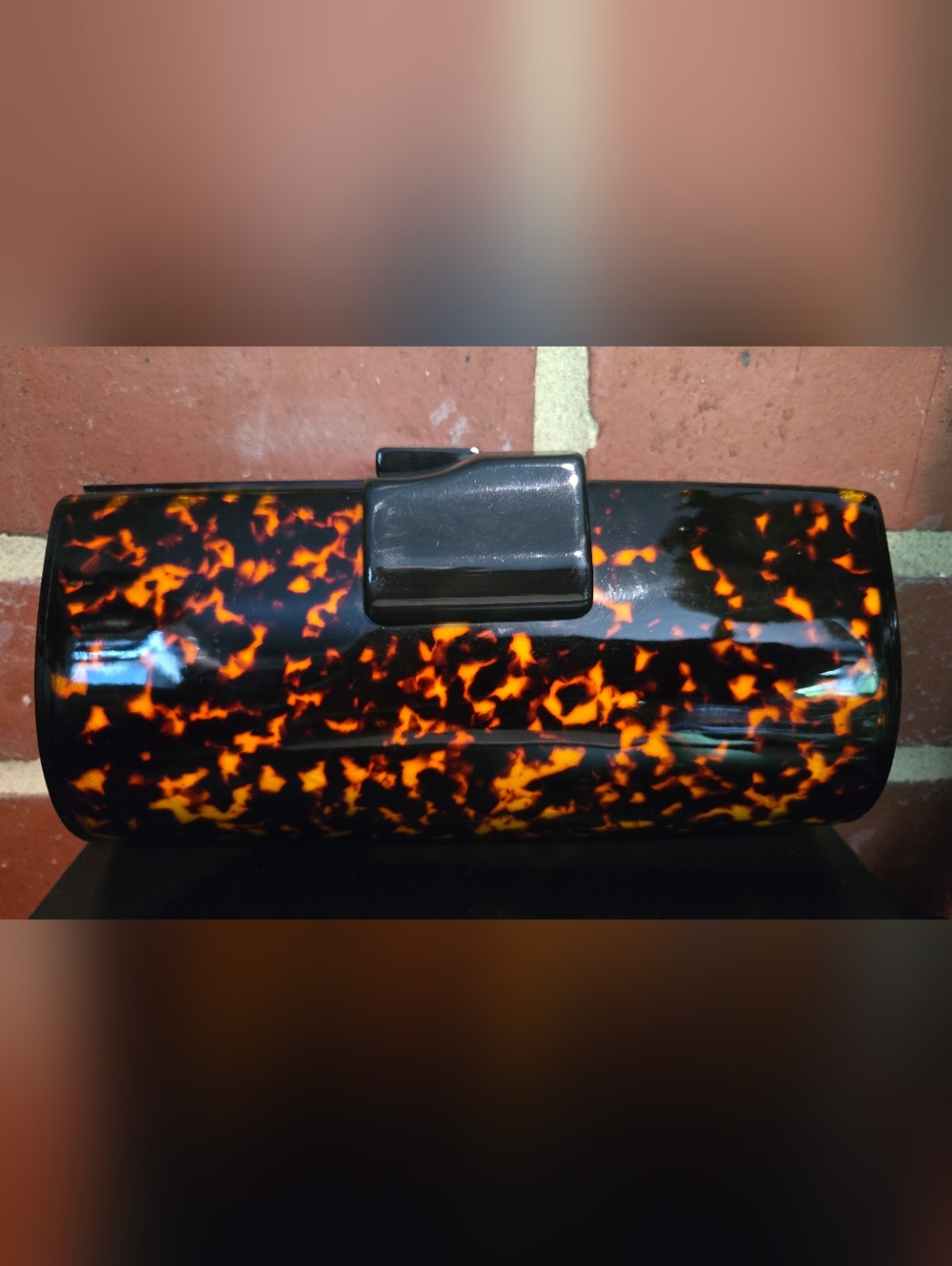 J.Crew Tortoiseshell Acrylic Clutch | Subtle Magnetic Closure | Evening Bag - Picture 2 of 11